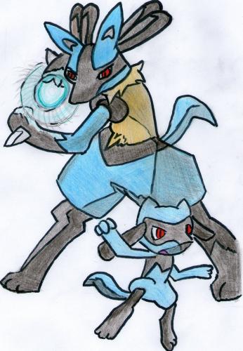 Galerie de mawisa - Lucario et Riolu pour mon allier